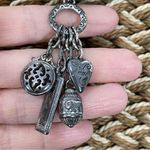 Brighton  Rita Woven Macrame Jute Straw Leather Tote Bag‎ Animal Print Lining Photo 10