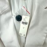 Anthropologie Maeve Linen Cropped Blazer Double Breasted Jacket Button White S Photo 1