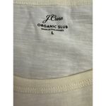 J.Crew  Women Organic Slub Cotton T-Shirt Large Yellow Crew Neck Short Sleeve NWT Photo 1