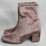 Free People Cecile Blush Pink Velvet Booties Crushed Velvet Size US 6.5 EU 37 Photo 0