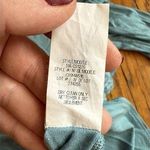 Helmut Lang Womens V-Neck Long Sleeve Darted T-Shirt Blue Size Large Photo 4