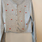 Wild Fable  grey rose button lightweight Sweater size womens x small Photo 0