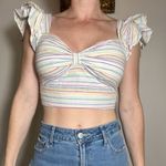 Maeve Anthropologie  Rainbow Festival Crop Top Size XS Photo 1