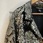 Colleen Lopez New Bracelet Sleeve Sequin Button Blazer Medium Festive Party Black Photo 6