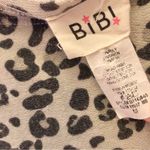 Bini Cheetah Print Strappy Off Shoulder Knit Top Grey Medium Gray Photo 4