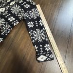 VTG Nordic Lambswool Angora Blend Cardigan Sweater Petite M Fair Isle Full Zip Black Size undefined Photo 4