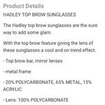 Cotton On Hadley Top Brow Sunglasses Black Mirrored NWT Photo 2