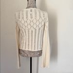 Pink Rose  Cream Knit Cardigan Photo 1