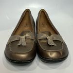 Clarks Ashland bubble loafers gold bronze leather size 12 Photo 1