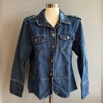 Bill Blass Vintage 90s Peplum Jean Jacket Photo 1