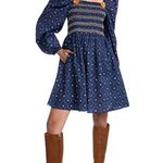 NWT Figue Peony puff sleeve smocked mini Dress sz L Size L Photo 2