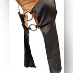 Silence + Noise Luxe Black Satin Cami O-Ring Side Accents Open Sides Size Large Photo 4