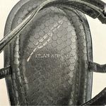 Brian Atwood Black Leather Flat Strappy Sandals Crystal Embellishments 8.5 / 39 Photo 2