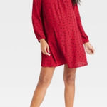 The Nines by Hatch Red Floral Print Long Sleeve Casual Mini Dress Size Small Photo 0