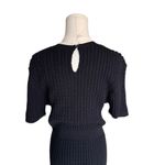 J.Crew - NWT Short-Sleeve Cable-Knit Sweater Dress in Black Ivory Trim Sz L Photo 6