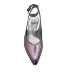 Naturalizer 7M Metallic Pink Snake Embossed Pointed Toe Heels With Ankle Strap Photo 9