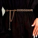 Elegant Gold Plated Rhinestone Waist Chain Belt Versatile Accessory Adjustable Photo 1
