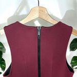 Topshop Burgundy Wine Sleeveless A-Line Scuba Dress Photo 6
