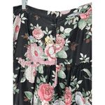 Leslie Fay Vintage 70's Personal Division of Rose Print Tired Maxi Skirt Size 18 Photo 5