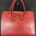 Miztique Faux Leather Handbag Red Bow READ Photo 0