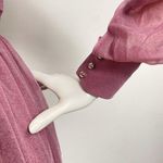 Faeriesty Dusty Rose VNeck Shear Long Sleeve Bridesmaid Dress Ruched A Photo 9