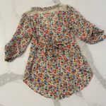 American Rag  Cie Cottagecore Floral Tie Back Sheer Peasant Top Womens Small Lace Photo 5