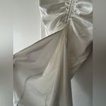 Outcast Ivory White Satin Cinched Draped Skirt Adjustable Size XXS Photo 1