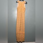Anthropologie  KOROVILAS Calantha Crochet Maxi Dress Peach Women’s Size M Photo 2