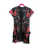 City Chic Dress And Blazer Womens Extra Small 14 Black Floral VNeck Tunic Photo 5