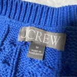 J.Crew  Blue Diagonal Cable Knit Cotton Sweater Photo 8