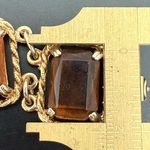 Vintage SARAH COVENTRY Wild Honey Amber Glass 7” Link Bracelet 44g. Gold Photo 10
