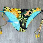 Lucky Brand  Women's Multi Tropical Sunrise Tie Side Bikini Swim Bottoms sz XS Photo 0
