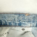 American Eagle  Super High Rise Ripped Ankle Straight Jeans Size 14 X Long Tall Photo 6
