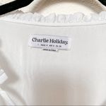 Charlie Holiday  White Peasant Mini Dress Size 4 Photo 7