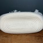 Jumbo rope bag sturdy rainbow handle basket Easter beach tote vacation purse Red Photo 3