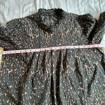 Rails  Ariana Top Blouse Black Print Animal Leopard Medium Savannah Photo 8