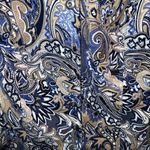 CJ Banks blue and tan paisley print button front jacket size 1X Photo 4