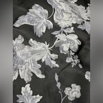 Badgley Mischka Belle  Bell Sleeved black and grey floral Jacquard dress sz 6 Photo 4