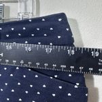 Dalia Women’s Navy Ankle Pants Size 12 Polca Dot Heart Print Stretch Waist 36 Blue Photo 2