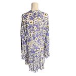 Free People  - Love Letter Floral Tunic Top Blue White Sz S Photo 3