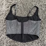 ASOS Design Fuller Bust Freyia Metallic Corset Top in Silver, Size 10 G/H Photo 4