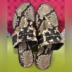 Tory Burch  Leigh Snakeskin print Sandals, size 7.5, Like New!! Photo 10
