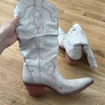 Pink genuine leather cowboy boots with matching belt Size 7 Photo 7