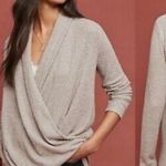 Anthropologie  Akemi & Kin Drape Light Brown Wrap Sweater Stretch Oversize Medium Photo 0