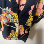 Gap women’s vintage Navy Floral print Shirt 100% cotton size Small Photo 4