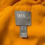 ASOS Dark Yellow Pleated Fold Over Bandeau Flowy Dress Size 2 Photo 6