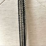 BlackĀ silver chain long necklace with rhinestoneāballs Photo 12