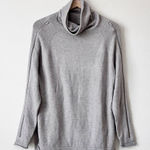 French Connection Grey Zip Long Sleeves Mock Neck Roll Hem Sweater Tunic Sz XS Photo 0
