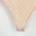 Forever 21  Womens Balletcore Swiss Dot Square Neck Ruched Bodysuit Size‎ S Pink Photo 2