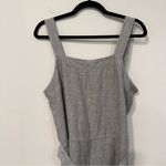 Everlane  The Linen Side-Button Blue White Striped Jumpsuit 10 Photo 3